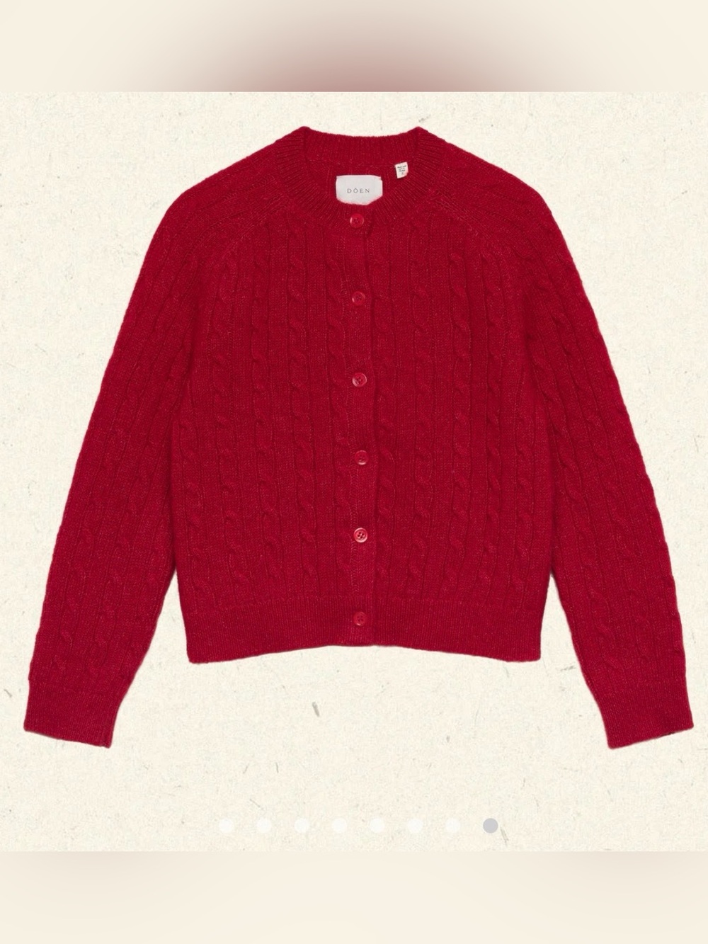 DÔEN Penrose Cardigan in Cerise Size Small
